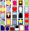 Colorful Object Silhouette cards