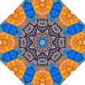 Colorful octagon mandala pattern with decorative ornament. Beautiful print for umbrella