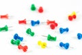 Colorful office push pins Royalty Free Stock Photo