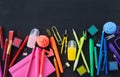 Colorful office / school supplies Royalty Free Stock Photo