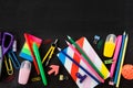 Colorful office / school supplies Royalty Free Stock Photo