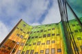 Colorful Office tower aflame, Netherlands