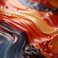 Colorful oil paint splashes macro close up. Abstract background