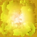 Colorful oil paint stains. Blob watercolor painted. Yellow and o Royalty Free Stock Photo