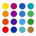 Colorful oil painting hand-painted art illustration : circles