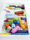 colorful oil pastels crayons Royalty Free Stock Photo