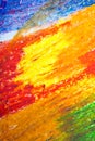 Colorful oil pastels drawing Royalty Free Stock Photo