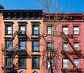 Colorful old apartment building in the East Village of New York City Royalty Free Stock Photo