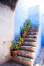 Colorful old architecture details, Cuzco, Peru. Royalty Free Stock Photo