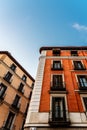 Colorful old buildings in Madrid, Spain Royalty Free Stock Photo