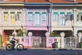 Colorful old houses along Joo Chiat Road, Singapore Royalty Free Stock Photo