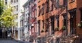 Colorful Old Houses on Gay Street in New York City Royalty Free Stock Photo