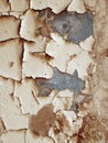 Paint Peeling on Rusty Colorful Old Wall Texture Royalty Free Stock Photo