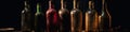 Colorful Old Wine Glass Bottles Royalty Free Stock Photo