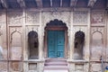 Colorful old wooden door