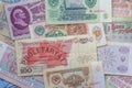 Colorful old World Paper Money Royalty Free Stock Photo