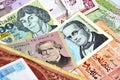 Colorful old World Paper Money background, Banknotes of different countries collection, international banknotes currencies Royalty Free Stock Photo