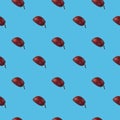 Colorful Olives Fruit Pattern On A Blue Background, Top View