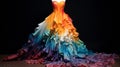 Colorful Ombre Dress: A Sculpted Masterpiece Of Painted Fashion