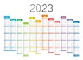 Colorful 2023 one page wall calendar