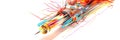 Colorful Optical Fiber Cable with Intricate Wiring and Vibrant Details Royalty Free Stock Photo