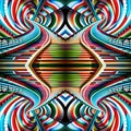 Colorful optical illusion background symmetrical wallpaper vector