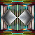 Colorful optical illusion background symmetrical wallpaper vector