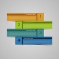 Colorful option paper banners