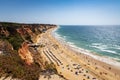 Colorful orange cliffs at Praia da Falesia, Portugal