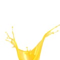 Colorful orange juice or caramel splash