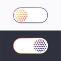 Colorful orange and purple vector illustration of the night and day mode switch buttons Royalty Free Stock Photo