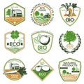 Colorful Organic Eco Emblems Collection