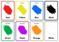 Colorful Organic Hand Drawn Color Flashcard - 1