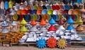 Colorful oriental pottery bazaar