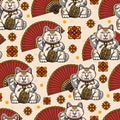 Colorful oriental vintage seamless pattern