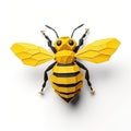 Colorful Origami bee, Unique Paper Polygon Artwork, Ideal Pet Concept, Ai Generated