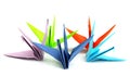 Colorful origami birds Royalty Free Stock Photo