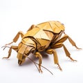 Colorful Origami cockroach, Unique Paper Polygon Artwork, Ideal Pet Concept, Ai Generated