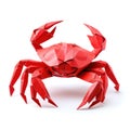 Colorful Origami crab, Unique Paper Polygon Artwork, Ideal Pet Concept, Ai Generated