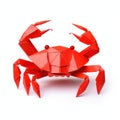 Colorful Origami crab, Unique Paper Polygon Artwork, Ideal Pet Concept, Ai Generated