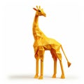 Colorful Origami giraffe, Unique Paper Polygon Artwork, Ideal Pet Concept, Ai Generated