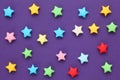 Colorful origami lucky stars Royalty Free Stock Photo