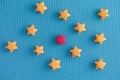 Colorful origami lucky stars Royalty Free Stock Photo