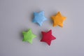 Colorful origami lucky stars Royalty Free Stock Photo