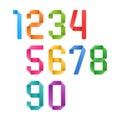 Colorful origami numbers Royalty Free Stock Photo