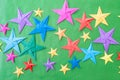 Colorful origami stars