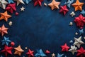 Colorful Origami Stars Frame Dark Background Royalty Free Stock Photo