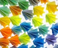 Colorful origami units