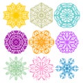 Colorful ornament collection Royalty Free Stock Photo