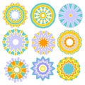 Colorful ornament collection Royalty Free Stock Photo